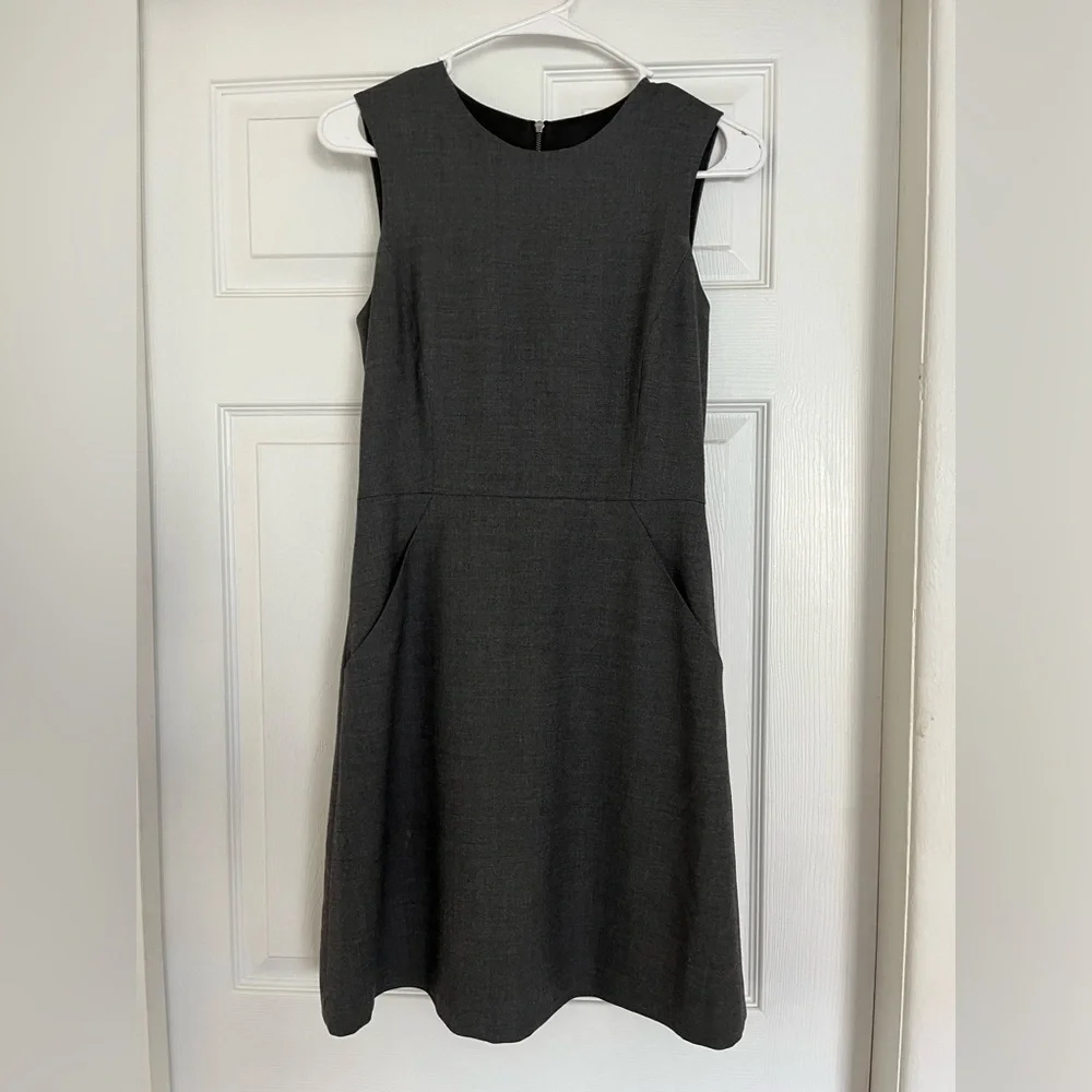 Theory Colette Bristol Wool Blend Stretch Sheath Front Pocket Dress Size 2 - Picture 4 of 11